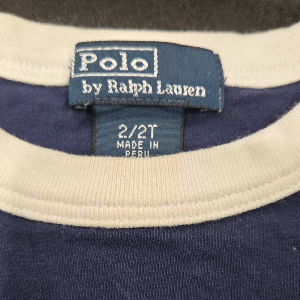 Polo by Ralph Lauren Kids Blue Tee with White Accents - Picture 3 of 3